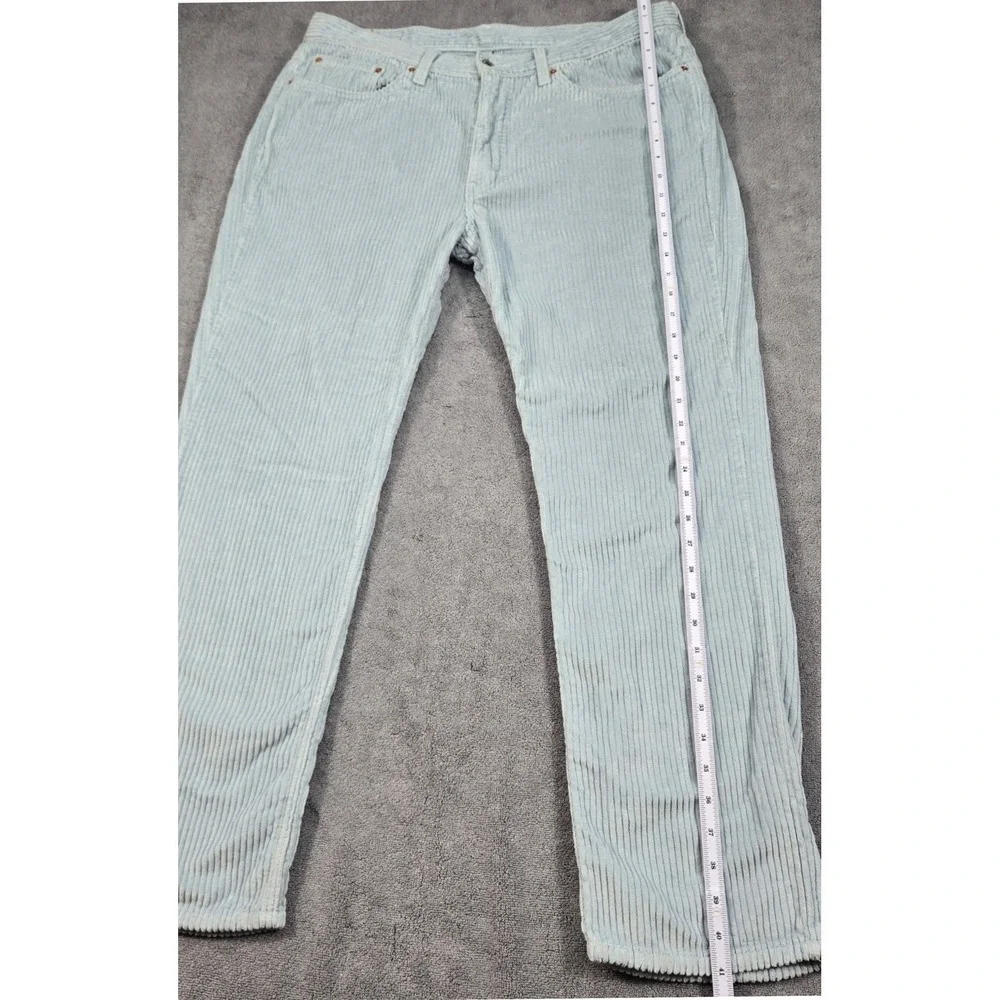 Levi's 514 Straight Fit Corduroy Pants‎ Mens 36x30 Blue Gray Light Wash Cords 36
